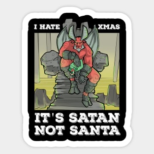 Satan Satanic Santa Claus Christmas Devil Gothic Occult Xmas Sticker